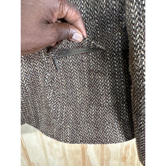 Lafayette 148 New York Wool Blend Tweed Zip Front Jacket Size 6 Luxury Outerwear - Picture 7 of 12